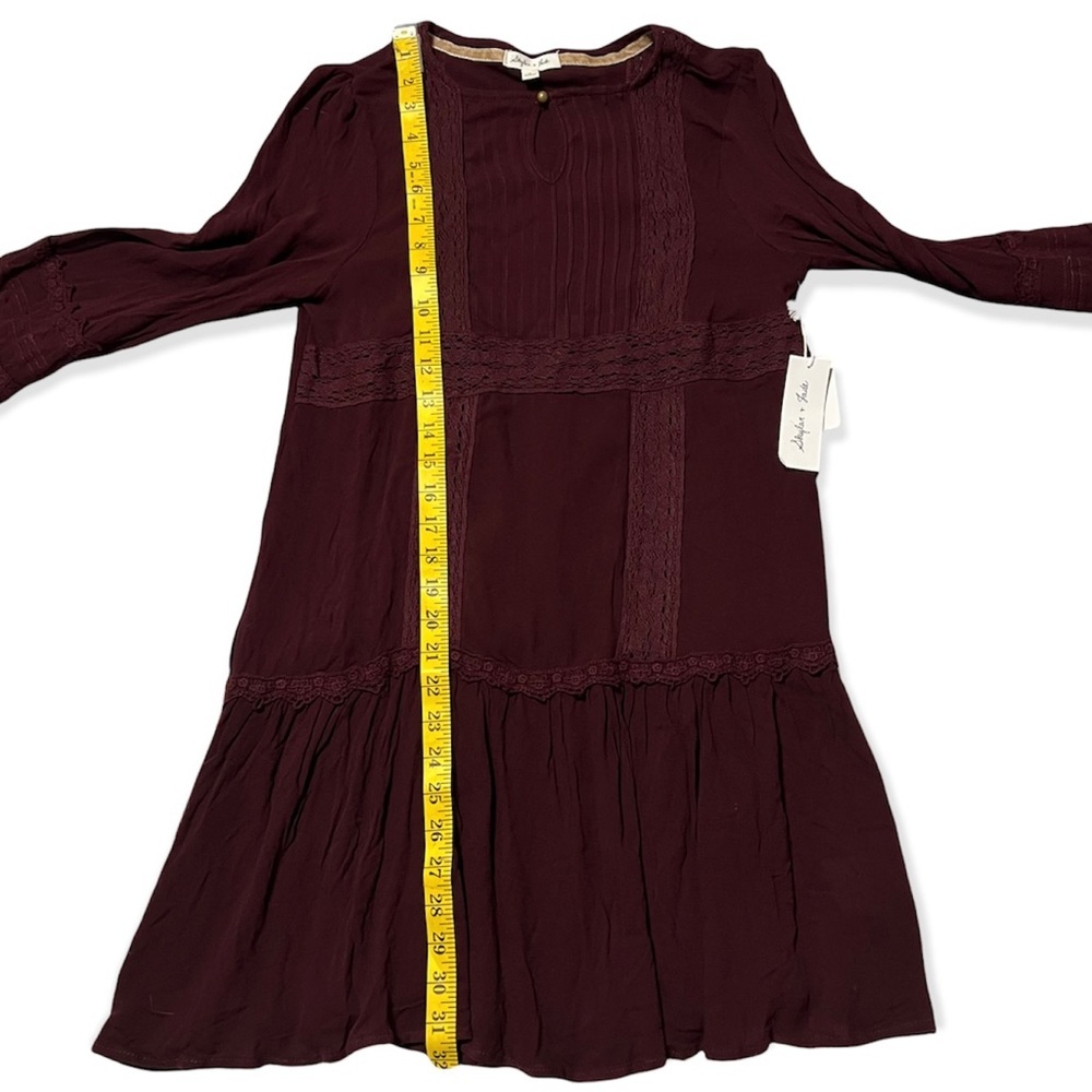 Skyler & Jade  cranberry /wine boho style dress Sz. Small • NWT - Picture 7 of 9